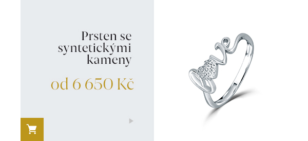 Prsten se syntetickými kameny od 6 650 Kč