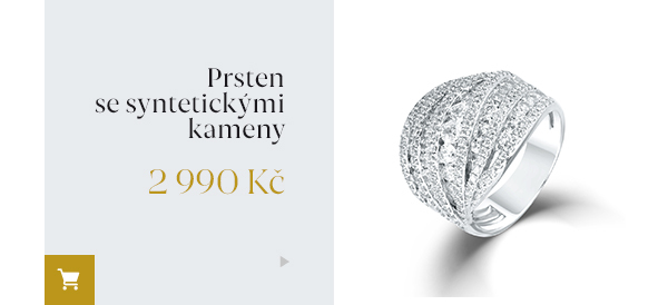 Prsten se syntetickými kameny 2 990 Kč