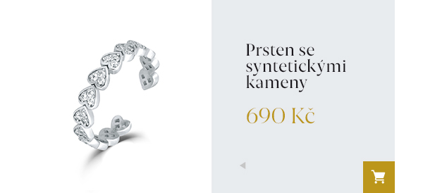 Prsten se syntetickými kameny 690 Kč
