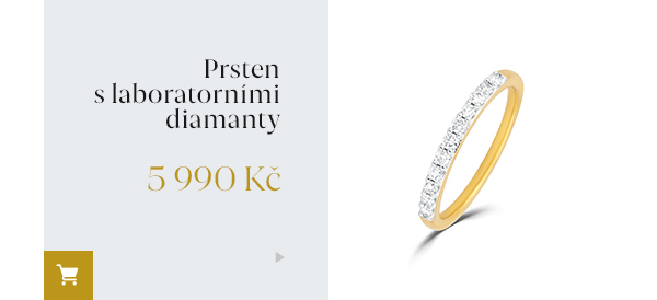 Prsten s laboratorními diamanty 5 990 Kč